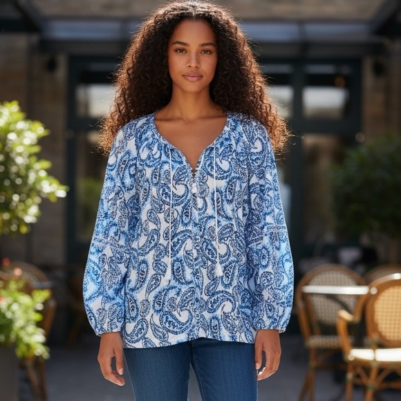 Lauren Ralph Lauren Tops - Lauren Ralph Lauren 100% Cotton Paisley Top